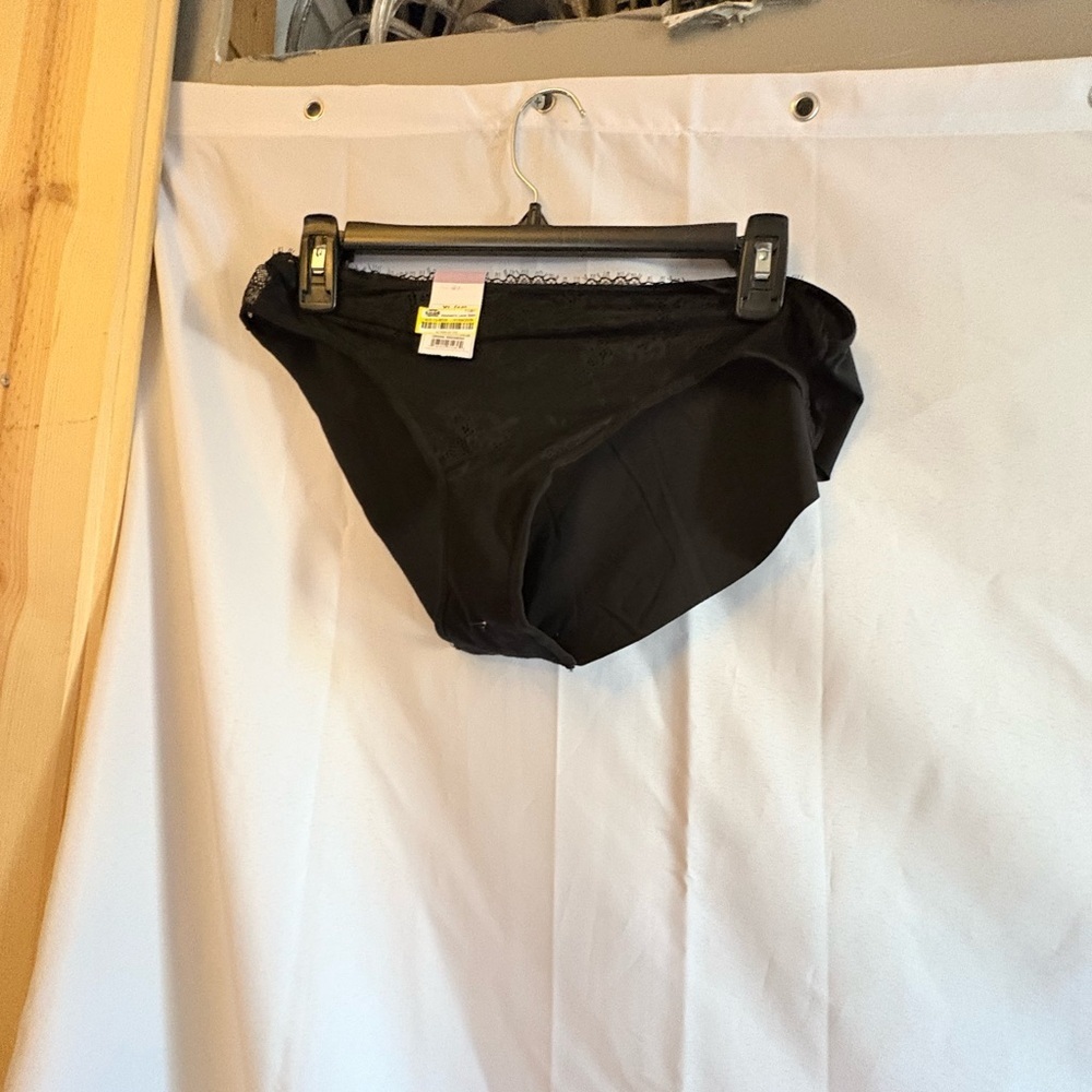 Auden Black Lace Trim Panties